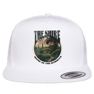 The Shire Distressed Fantasy Merch Tolkien Aragorn Frodo Baggin Flat Bill Trucker Hat