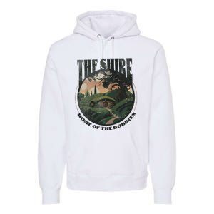 The Shire Distressed Fantasy Merch Tolkien Aragorn Frodo Baggin Premium Hoodie