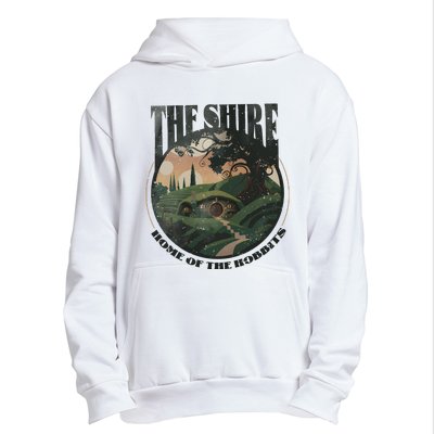 The Shire Distressed Fantasy Merch Tolkien Aragorn Frodo Baggin Urban Pullover Hoodie