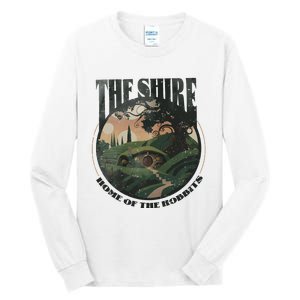 The Shire Distressed Fantasy Merch Tolkien Aragorn Frodo Baggin Tall Long Sleeve T-Shirt