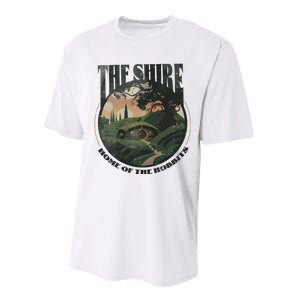 The Shire Distressed Fantasy Merch Tolkien Aragorn Frodo Baggin Performance Sprint T-Shirt