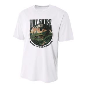 The Shire Distressed Fantasy Merch Tolkien Aragorn Frodo Baggin Youth Performance Sprint T-Shirt