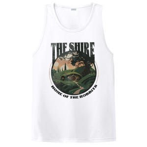 The Shire Distressed Fantasy Merch Tolkien Aragorn Frodo Baggin PosiCharge Competitor Tank