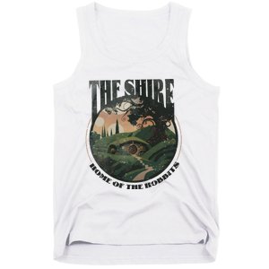 The Shire Distressed Fantasy Merch Tolkien Aragorn Frodo Baggin Tank Top