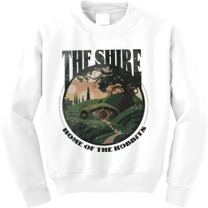 The Shire Distressed Fantasy Merch Tolkien Aragorn Frodo Baggin Kids Sweatshirt