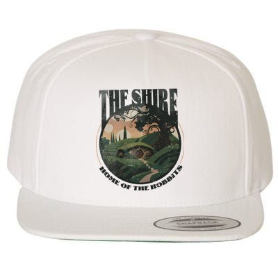 The Shire Distressed Fantasy Merch Tolkien Aragorn Frodo Baggin Wool Snapback Cap