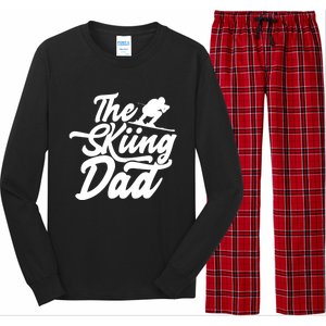 The Skiing Dad Ski Skier Father Gift Long Sleeve Pajama Set