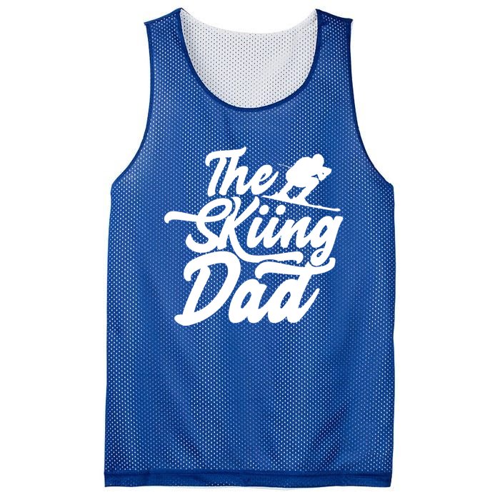 The Skiing Dad Ski Skier Father Gift Mesh Reversible Basketball Jersey Tank