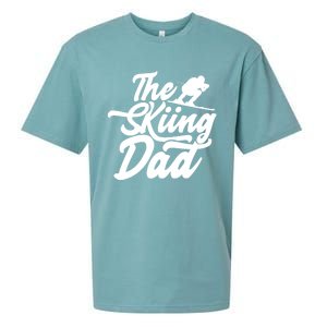 The Skiing Dad Ski Skier Father Gift Sueded Cloud Jersey T-Shirt