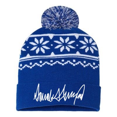 Trump Signature Design Meaningful Gift USA-Made Snowflake Beanie