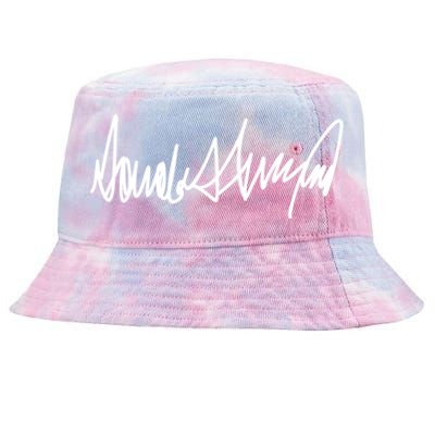 Trump Signature Design Meaningful Gift Tie-Dyed Bucket Hat