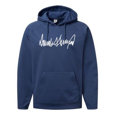 Trump Signature Design Meaningful Gift Performance Fleece Hoodie