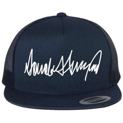 Trump Signature Design Meaningful Gift Flat Bill Trucker Hat