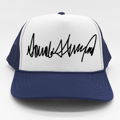 Trump Signature Design Meaningful Gift Trucker Hat