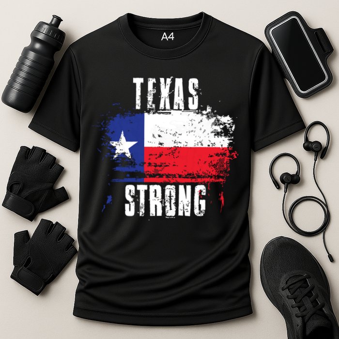 Texas Strong Distressed Flag Texan Pride Performance Shirt