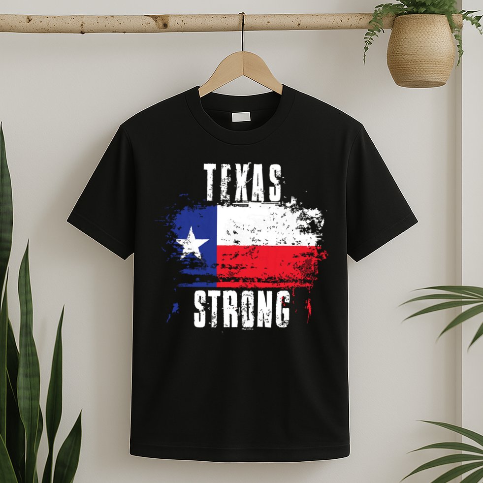 Texas Strong Distressed Flag Texan Pride T-Shirt