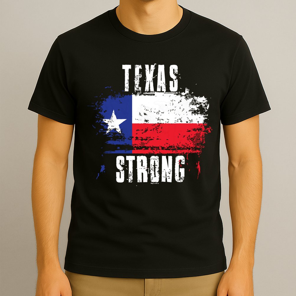 Texas Strong Distressed Flag Texan Pride T-Shirt