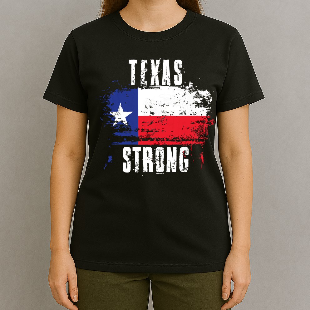 Texas Strong Distressed Flag Texan Pride T-Shirt
