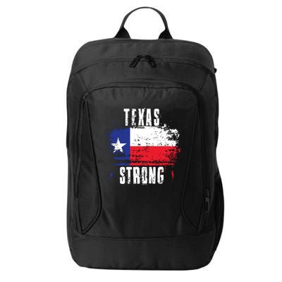 Texas Strong Distressed Flag Texan Pride City Backpack