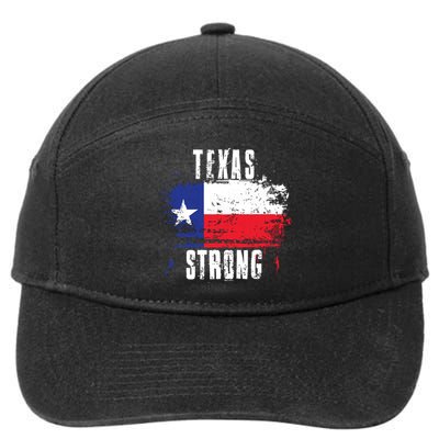Texas Strong Distressed Flag Texan Pride 7-Panel Snapback Hat