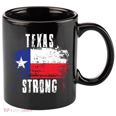 Texas Strong Distressed Flag Texan Pride 11oz C Handle Ceramic Mug