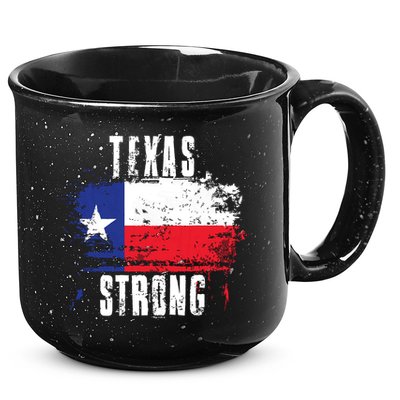 Texas Strong Distressed Flag Texan Pride 15oz Campfire Ceramic Mug