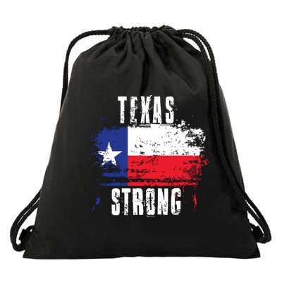 Texas Strong Distressed Flag Texan Pride Drawstring Bag