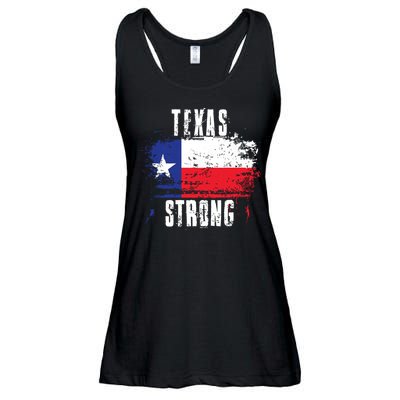 Texas Strong Distressed Flag Texan Pride Ladies Essential Flowy Tank