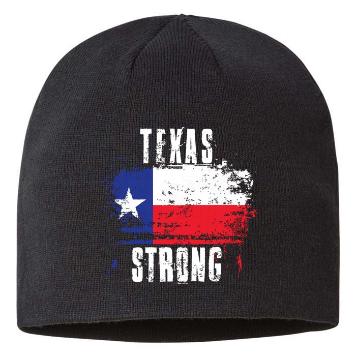 Texas Strong Distressed Flag Texan Pride Sustainable Beanie