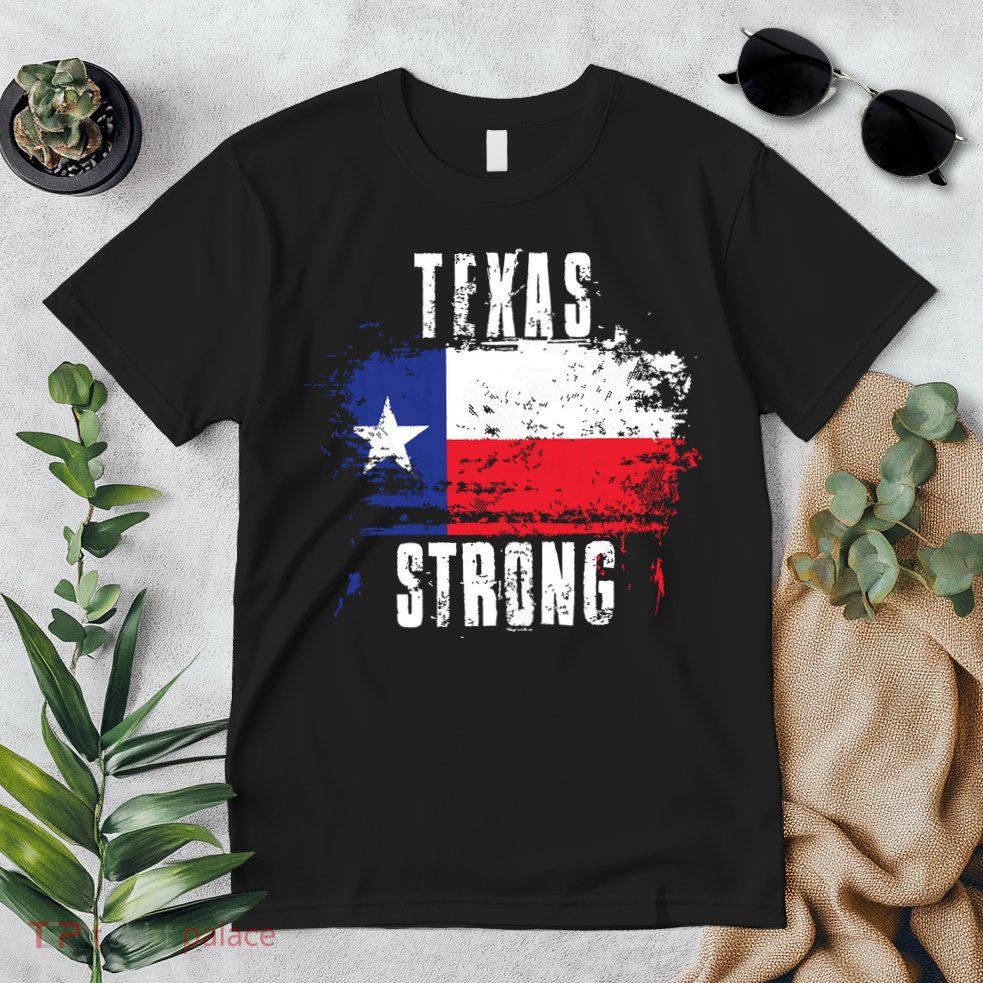 Texas Strong Distressed Flag Texan Pride Premium T-Shirt