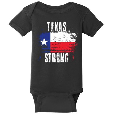 Texas Strong Distressed Flag Texan Pride Baby Bodysuit