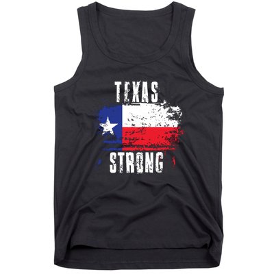 Texas Strong Distressed Flag Texan Pride Tank Top