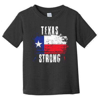 Texas Strong Distressed Flag Texan Pride Toddler T-Shirt