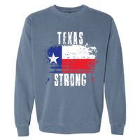 Texas Strong Distressed Flag Texan Pride Garment-Dyed Sweatshirt