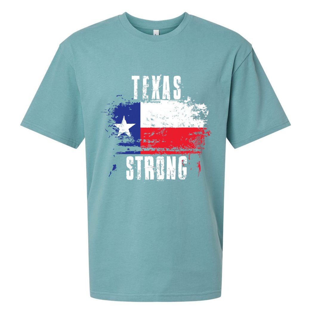 Texas Strong Distressed Flag Texan Pride Sueded Cloud Jersey T-Shirt