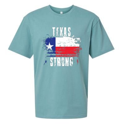 Texas Strong Distressed Flag Texan Pride Sueded Cloud Jersey T-Shirt