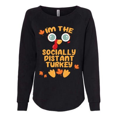 The Socially Distant Turkey Matching Thanksgiving Family Meaningful Gift Womens California Wash Sweatshirt