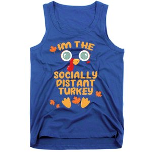 The Socially Distant Turkey Matching Thanksgiving Family Meaningful Gift Tank Top