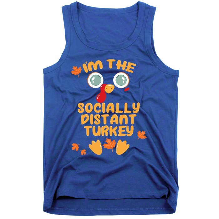 The Socially Distant Turkey Matching Thanksgiving Family Meaningful Gift Tank Top