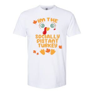 The Socially Distant Turkey Matching Thanksgiving Family Meaningful Gift Softstyle CVC T-Shirt