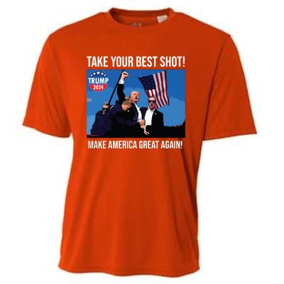 Trump Shot Donald Trump Make America Great Again Trump Mug Shot Cooling Performance Crew T-Shirt