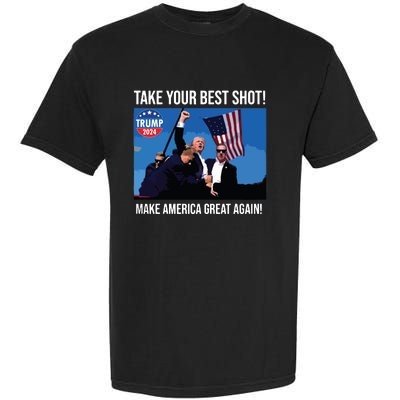 Trump Shot Donald Trump Make America Great Again Trump Mug Shot Garment-Dyed Heavyweight T-Shirt