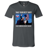 Trump Shot Donald Trump Make America Great Again Trump Mug Shot V-Neck T-Shirt