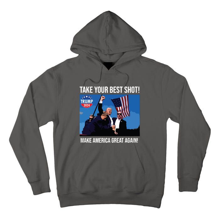 Trump Shot Donald Trump Make America Great Again Trump Mug Shot Tall Hoodie