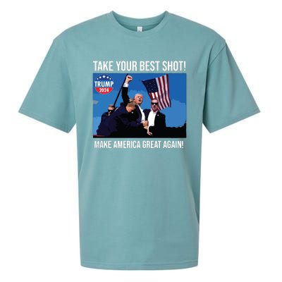 Trump Shot Donald Trump Make America Great Again Trump Mug Shot Sueded Cloud Jersey T-Shirt