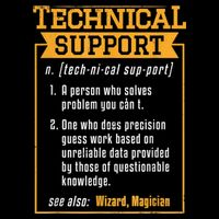 Tech Support Definition Funny Computer Geek Performance Long Sleeve Polo