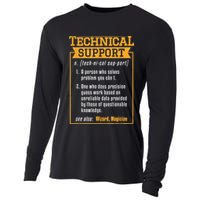 Tech Support Definition Funny Computer Geek Cooling Performance Long Sleeve Crew