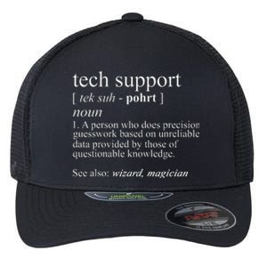 Tech Support Definition Funny Cute Computer Flexfit Unipanel Trucker Cap