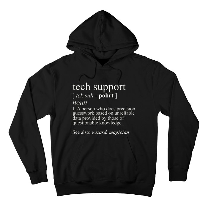 Tech Support Definition Funny Cute Computer Hoodie