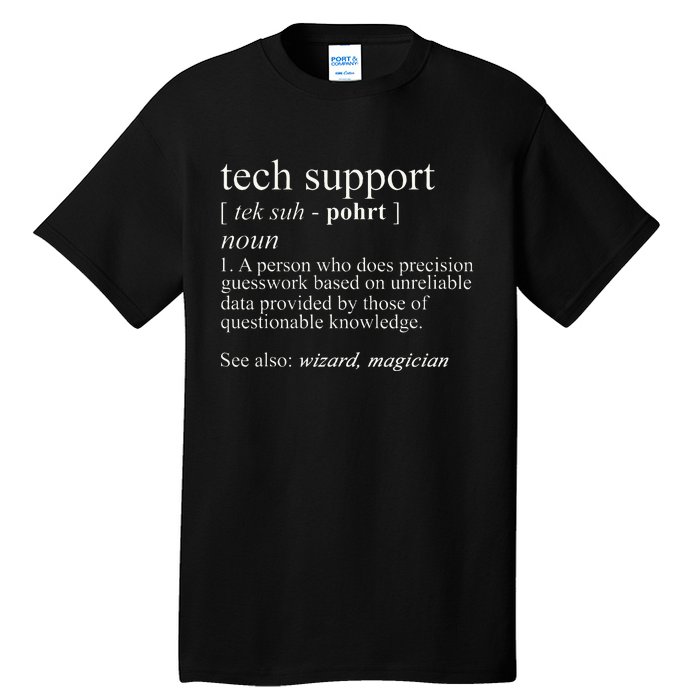 Tech Support Definition Funny Cute Computer Tall T-Shirt